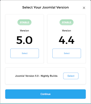 choose version form