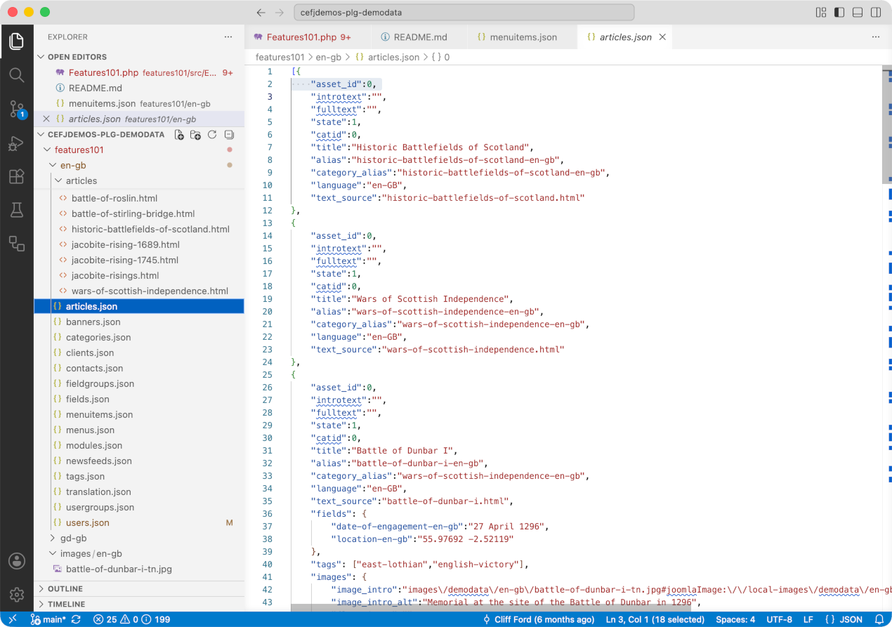 screenshot showing the plugin structure in vscode
