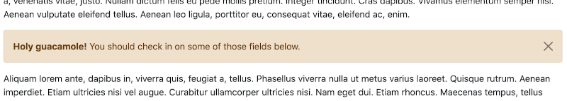 Bootstrap alert