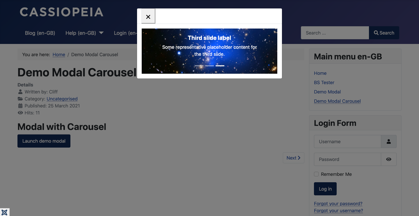 Bootstrap modal carousel