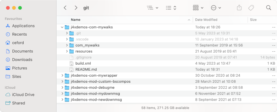 joomla file structure project folders