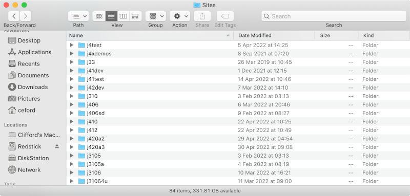 multiple sites on mac