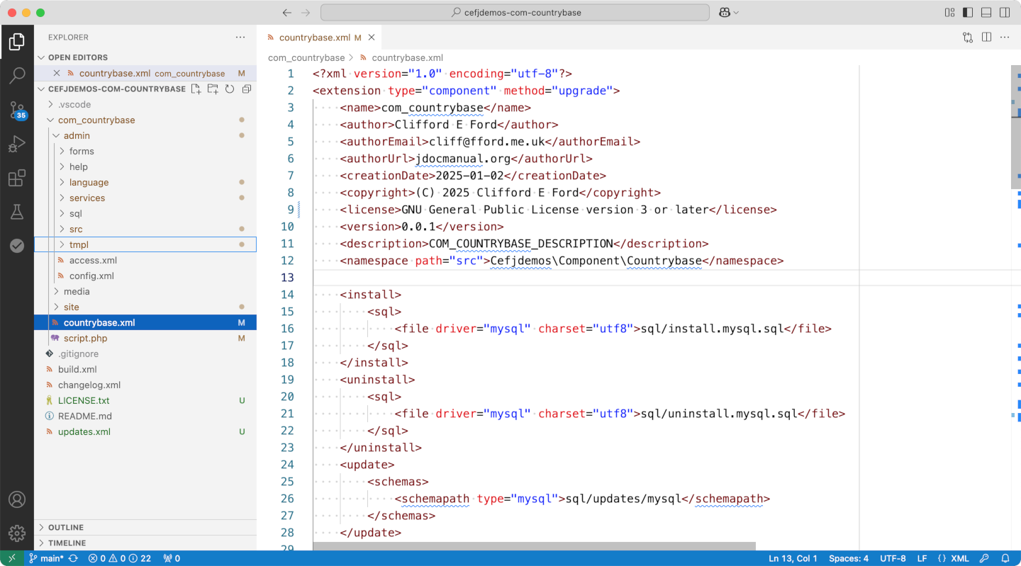 Vscodium file structure view