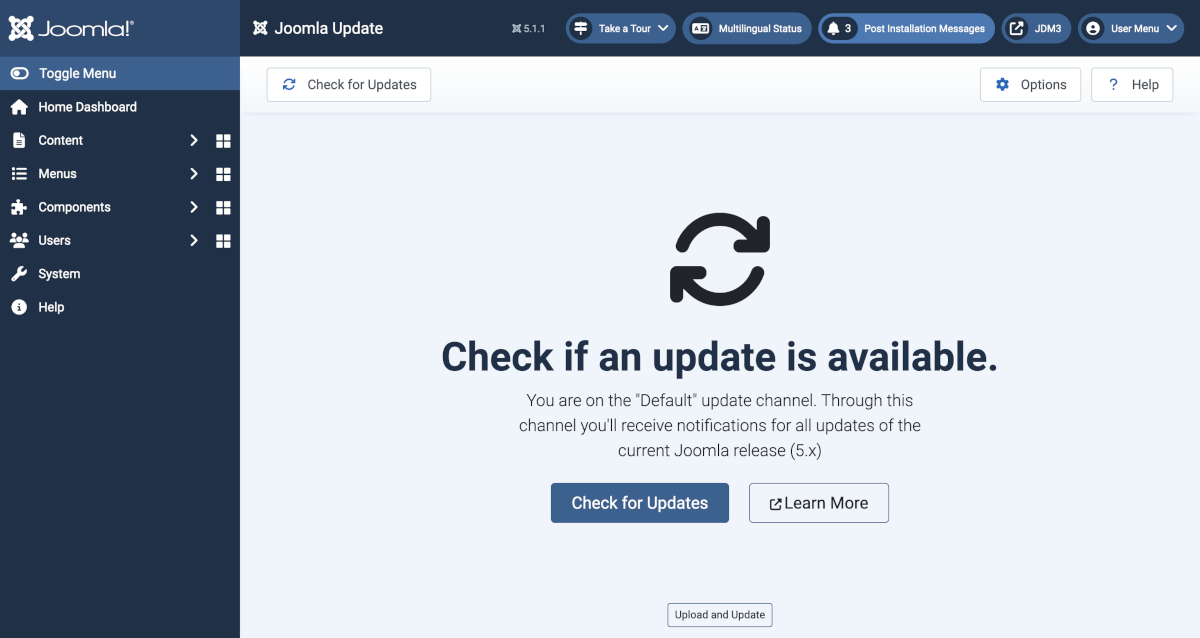 Upload & Update up to date