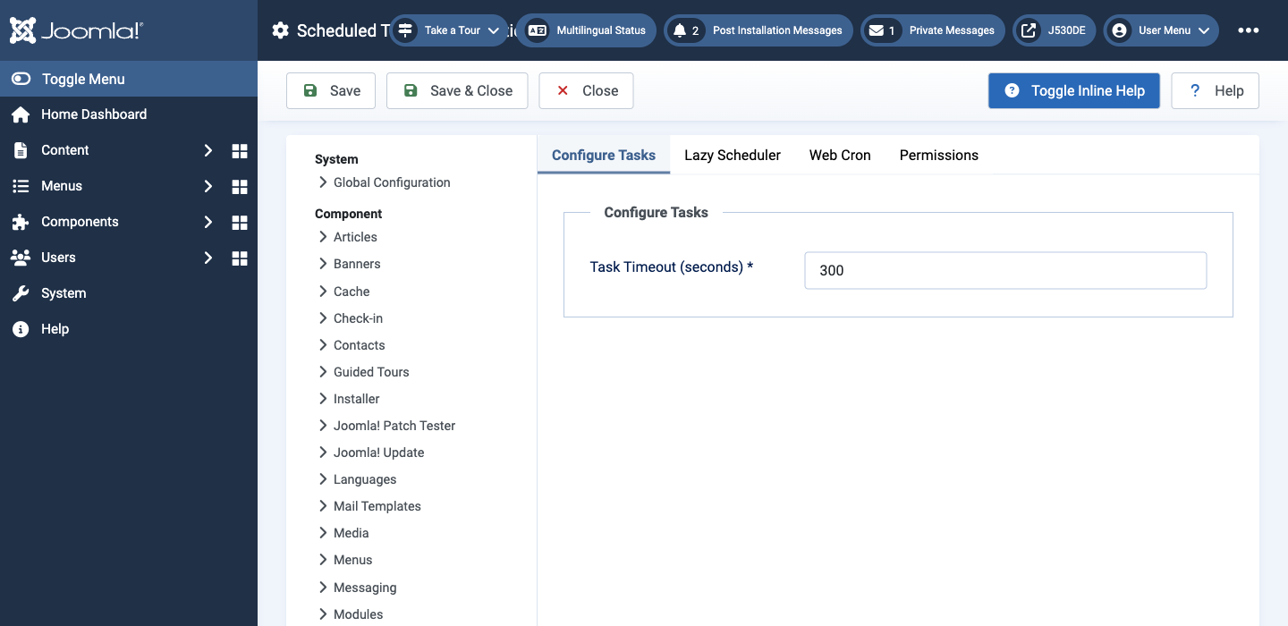 task timeout setting
