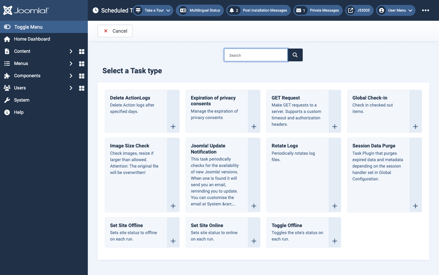 Scheduled Tasks Available